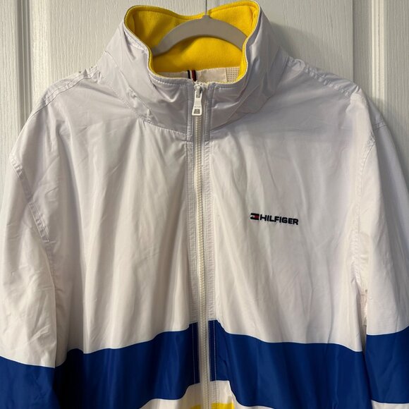 Tommy Hilfiger Archives Nautical Yacht Full Zip Retro Windbreaker Jacket XL Hood - Picture 4 of 12